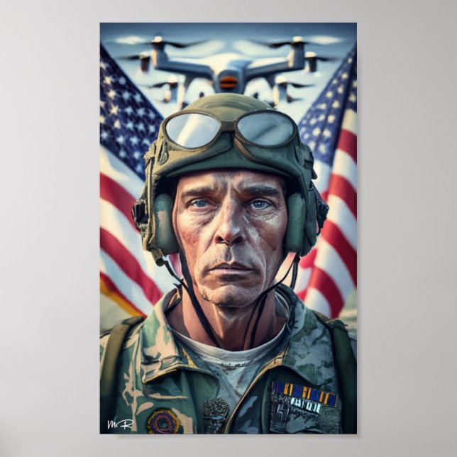 Poster Celebração do Dia do Exército Americano para Veter (Frente)