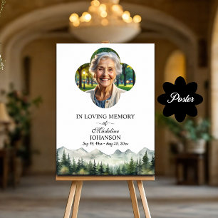 Poster Celebração Do Funeral De Montanhas E Árvores