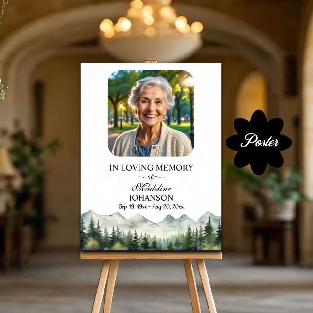 Poster Celebração Do Funeral De Montanhas E Árvores (Criador carregado)