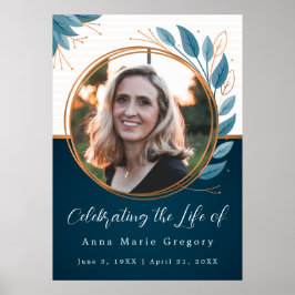 Poster Celebração do Funeral Memorial da Foto Bronze da V