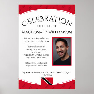 Poster CELEBRAÇÃO DO LIFE Memorial TRINIDAD Foto Invita