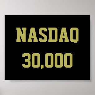 Poster Celebração do NASDAQ 30000 no Mercado de Ações