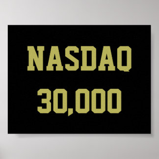 Poster Celebração do NASDAQ 30000 no Mercado de Ações