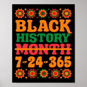 Poster Celebração do Orgulho Afro-Americano História Negr