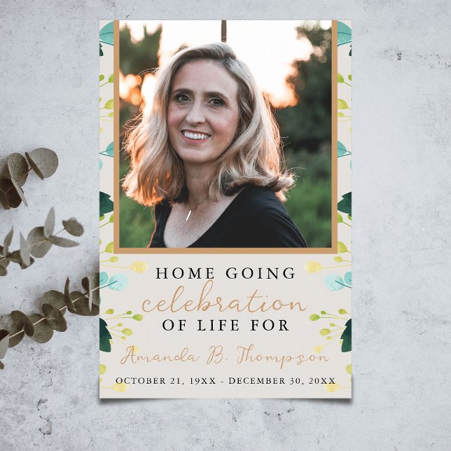 Poster Celebração do Serviço Funeral Life (Criador carregado)