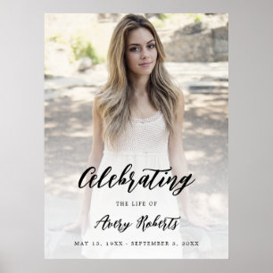 Poster Celebração do Símbolo de Foto de Caligrafia Elegan