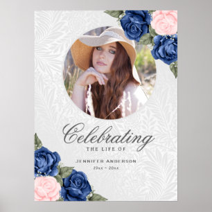 Poster Celebração do sinal de boas-vindas ao vivo azul ro