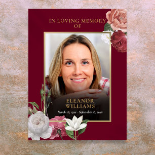 Poster Celebração Floral Da Vida Do Memorial Funeral