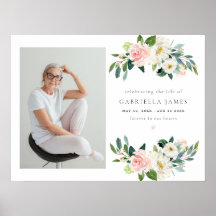 Celebração Floral Elegante Blush do Funeral da Vid