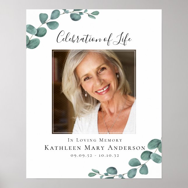 Poster Celebração Funeral do Sinal de Boas-vindas Foto da (Frente)