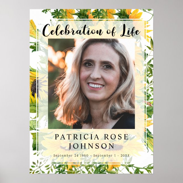 Poster Celebração Funeral do Sinal de Boas-vindas Foto da (Frente)