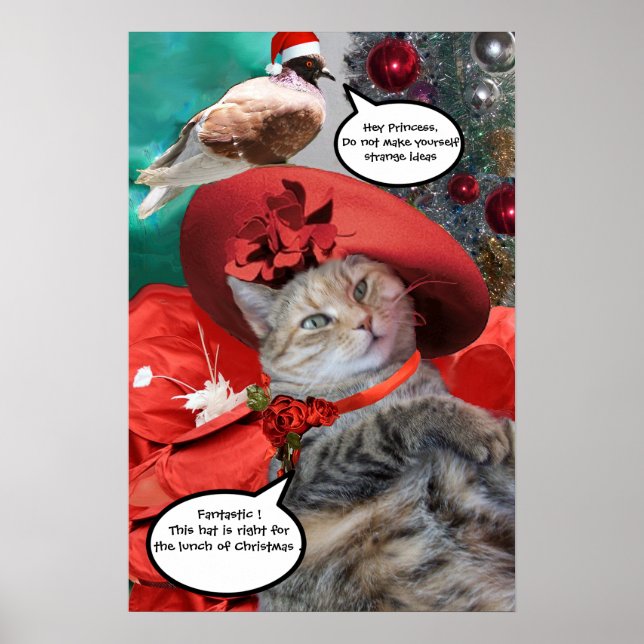 PÓSTER CELEBRAÇÕES DE NATAL DE PRINCESS TATUS CAT (Frente)
