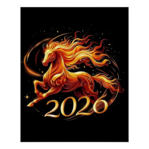 Póster Celebrações do Ano Chinês do Cavalo 2026