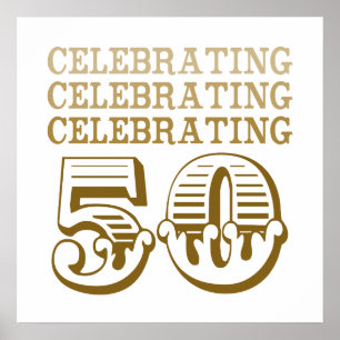 Póster Celebrando 50! (Festa de aniversário)