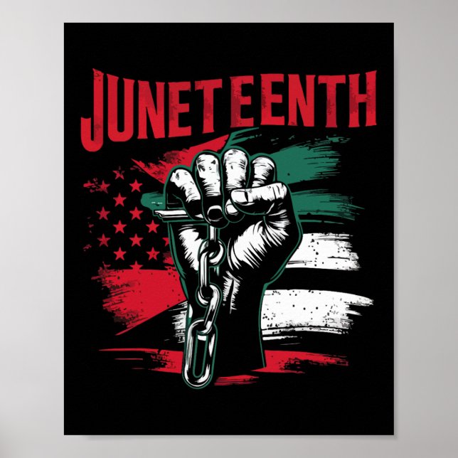 Poster Celebrando a Décima Junta da Liberdade Negra Améri (Frente)