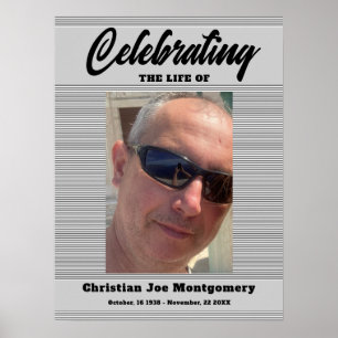 Poster Celebrando a vida Foto Funeral