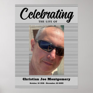 Poster Celebrando a vida Foto Funeral