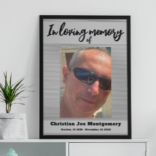 Poster Celebrando a vida Foto Funeral