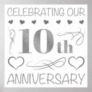 Poster Celebrando nosso 10º aniversário