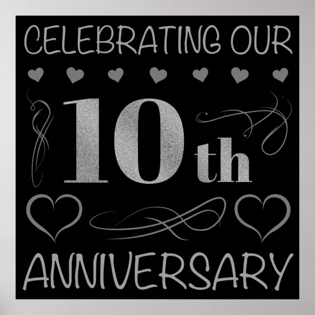 Poster Celebrando nosso 10º aniversário (Frente)
