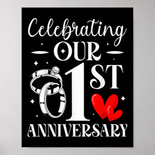 Poster Celebrando Nosso Aniversário De Casamento De 1rua 