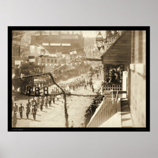 Poster Celebrando um Stretch of Railroad Deadwood SD 1888