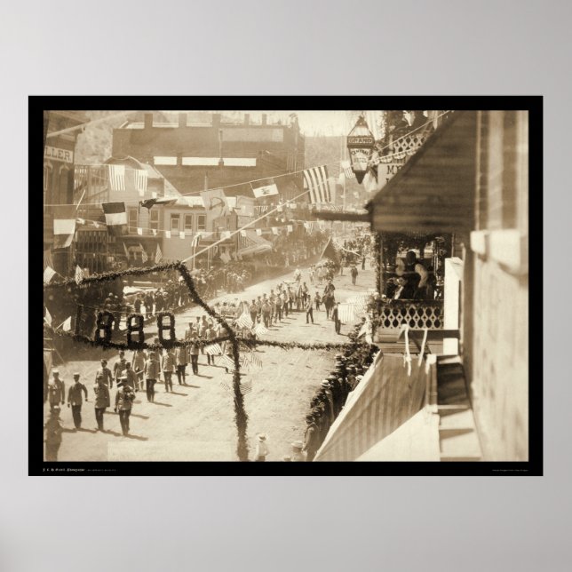 Poster Celebrando um Stretch of Railroad Deadwood SD 1888 (Frente)