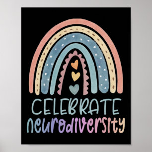 Poster Celebrar a Neurodiversidade Saúde Mental Autismo A