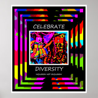 Poster Celebrar Diversidade - Inclusão NÃO Exclusão