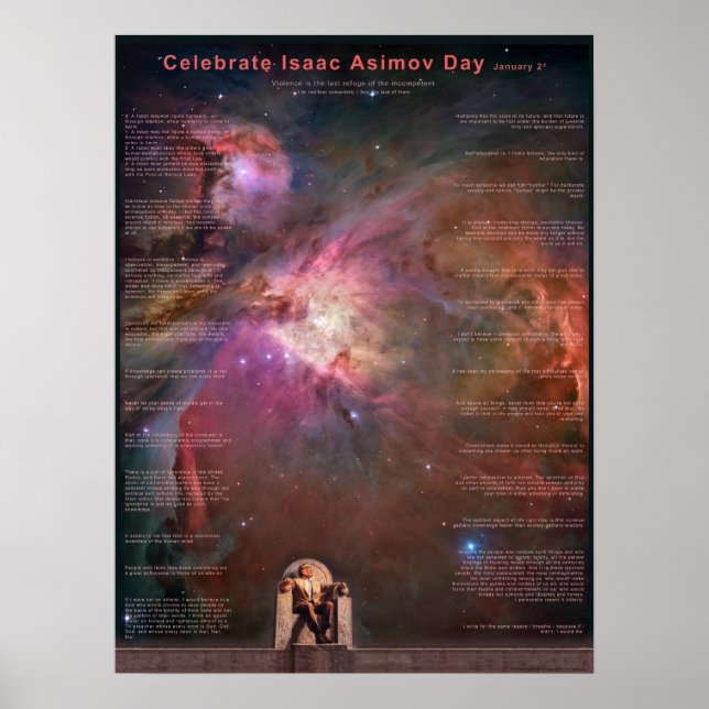 Poster Celebrar Isaac Asimov Day (Frente)