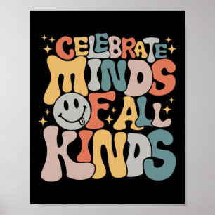 Poster Celebrar Mentes De Todos Os Tipos De Autismo À Saú