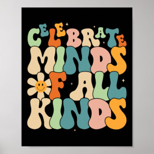Poster Celebrar Mentes De Todos Os Tipos De Autismo À Saú