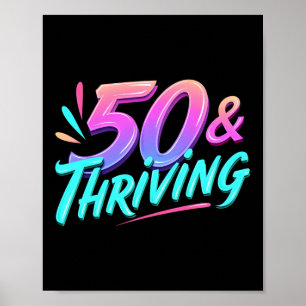 Poster Celebrar o 50º aniversário e o aniversário prósper