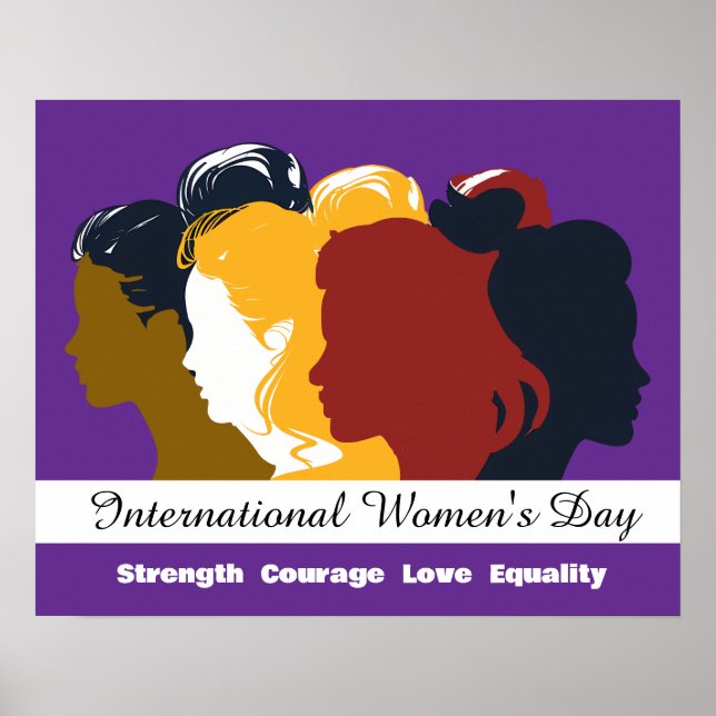 Poster Celebrar o Dia da Mulher 8 de março de 2025 (Frente)