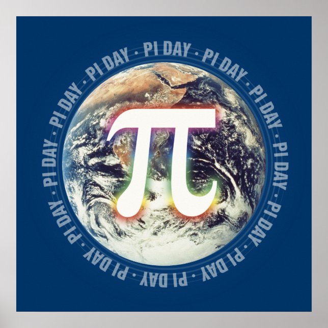 Póster Celebrar o Dia do Pi na Terra | Matemática (Frente)