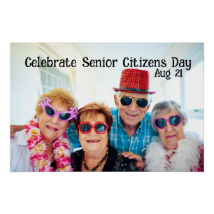 Póster Celebrar o Dia dos Cidadãos Mais velho