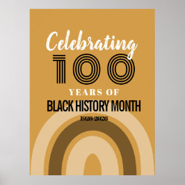 Poster Celebrating 100 Years Of Black History Month