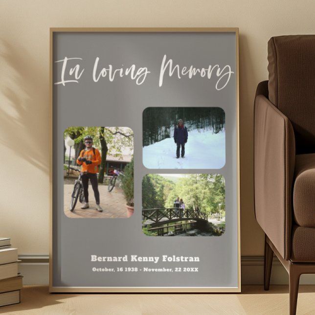 Poster Celebrating the life Three Photos Funeral (Criador carregado)