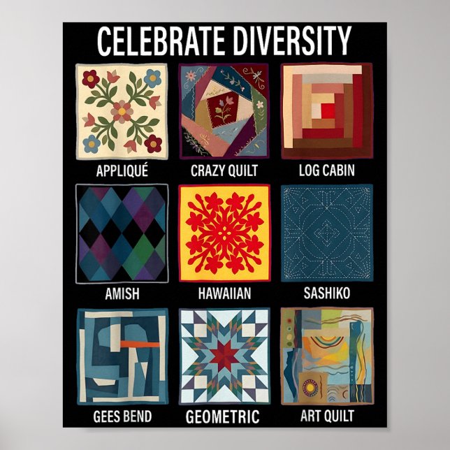 Poster Celebre a diversidade de artesanato de patchwork d (Frente)