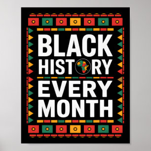 Poster Celebre a História Negra Todos os Meses África EUA