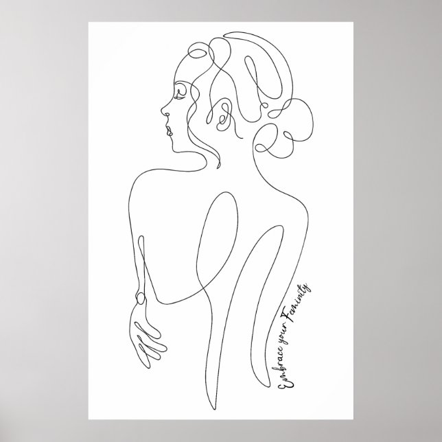 Poster Celebre a mulher em você - Abraça a sua feminidade (Frente)