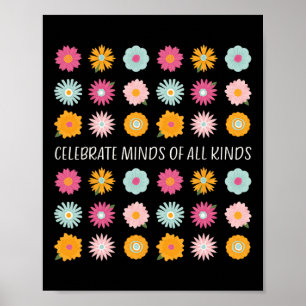Poster Celebre Mentes De Todos os Tipos Neurodiversidade