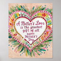 Celebre o Amor da Mamãe: Arte Floral de Parede par