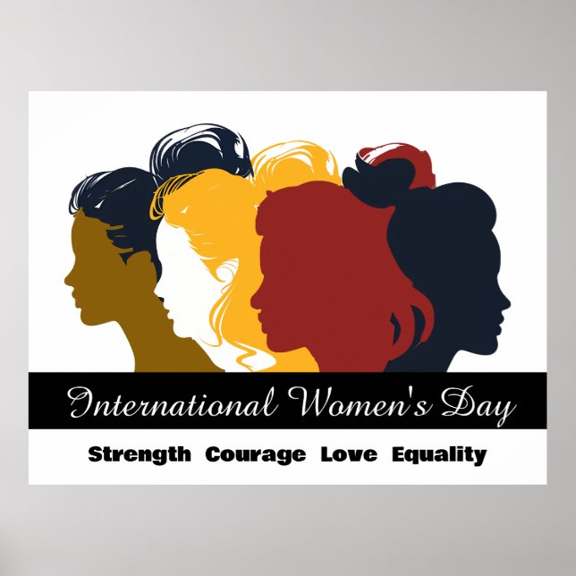 Poster Celebre o Dia Internacional da Mulher 8 de março d (Frente)