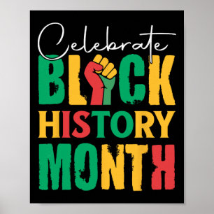 Poster Celebre o Mês da História Negra para Homens Mulher