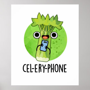 Poster Celeiro Celular Aipo Feliz Aipo Feliz Veggie Pun
