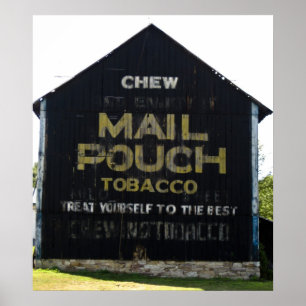 Poster Celeiro do tabaco do malote de correio da
