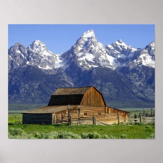 Poster Celeiro Solitário em Grand Tetons (Frente)