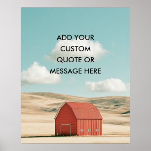 Poster Celeiro Vermelho - Crie Sua Própria Citação