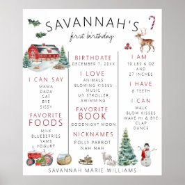 Poster Celeiro Vermelho | Marco de Um Ano da Fazenda de I